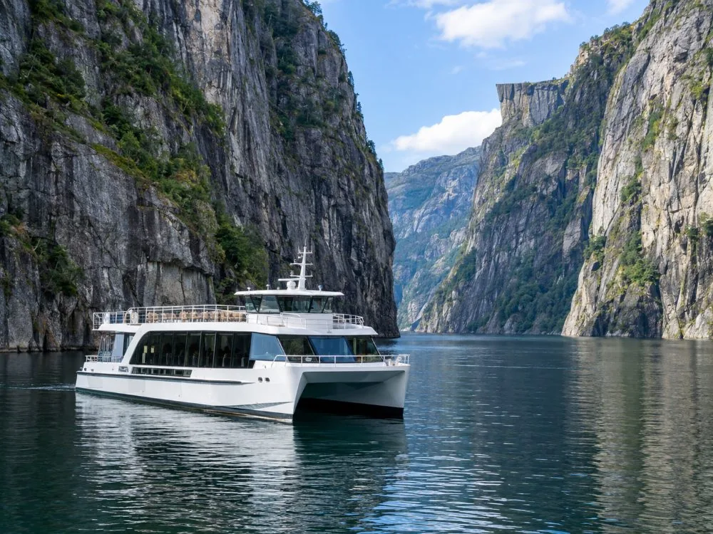 Stavanger: Crucero Eléctrico por el Fiordo Lysefjord y Preikestolen